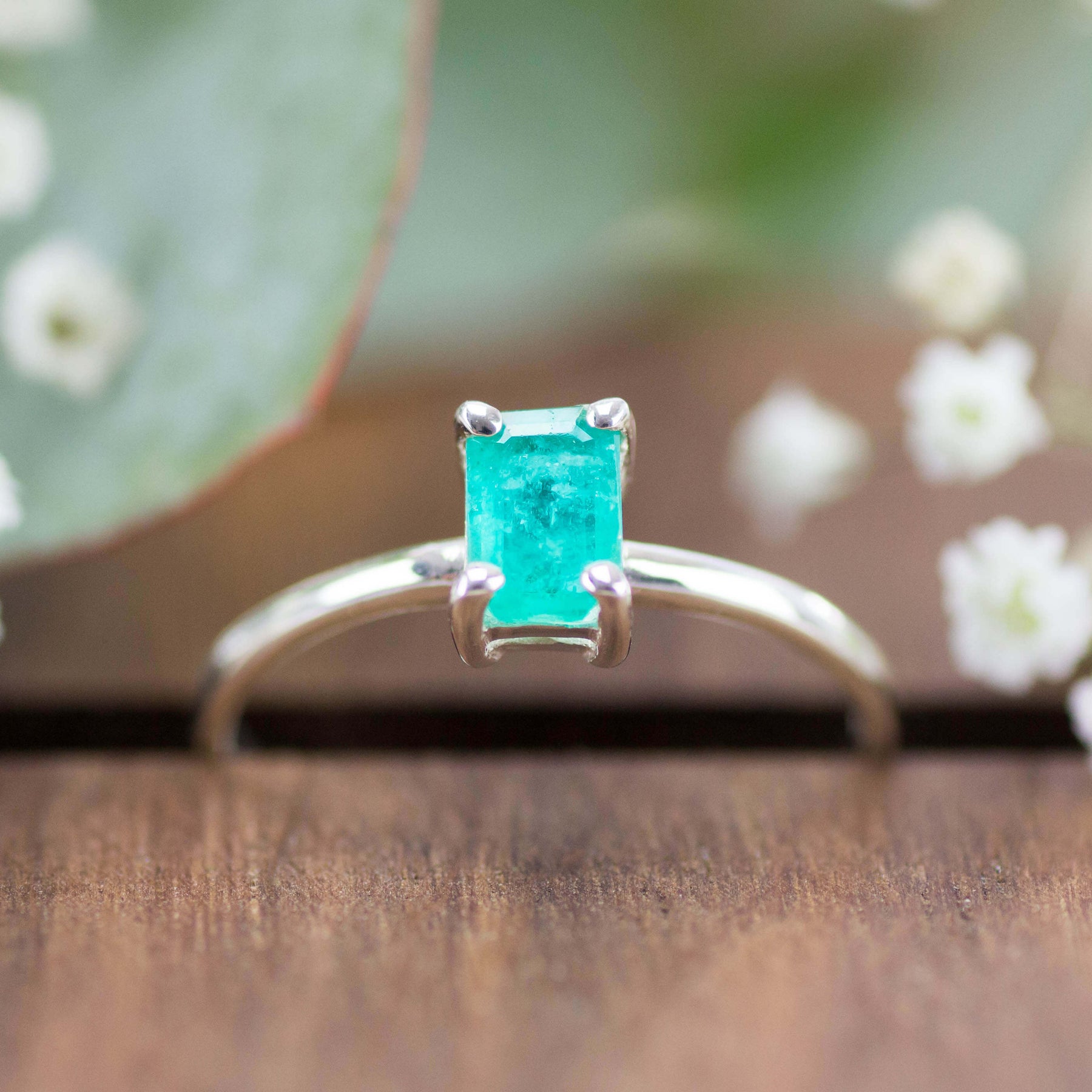925 Silberring Smaragd
