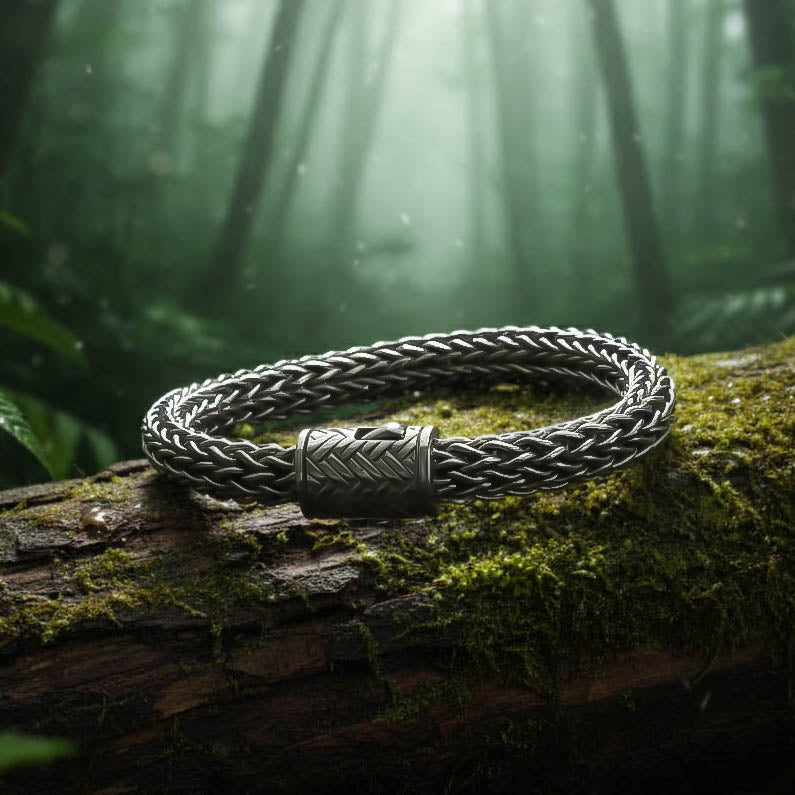 Armband Mann Schwarzes Rhodium