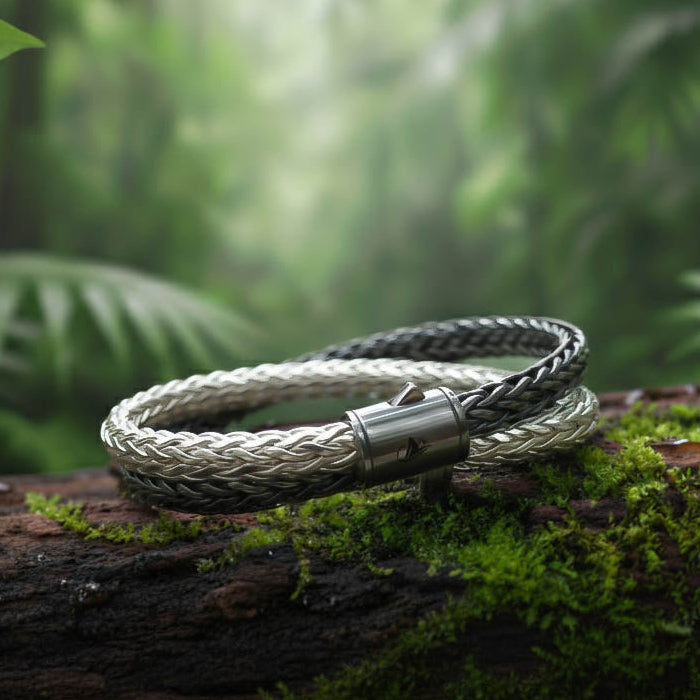 Armband Silber und Schwarzes Rhodium