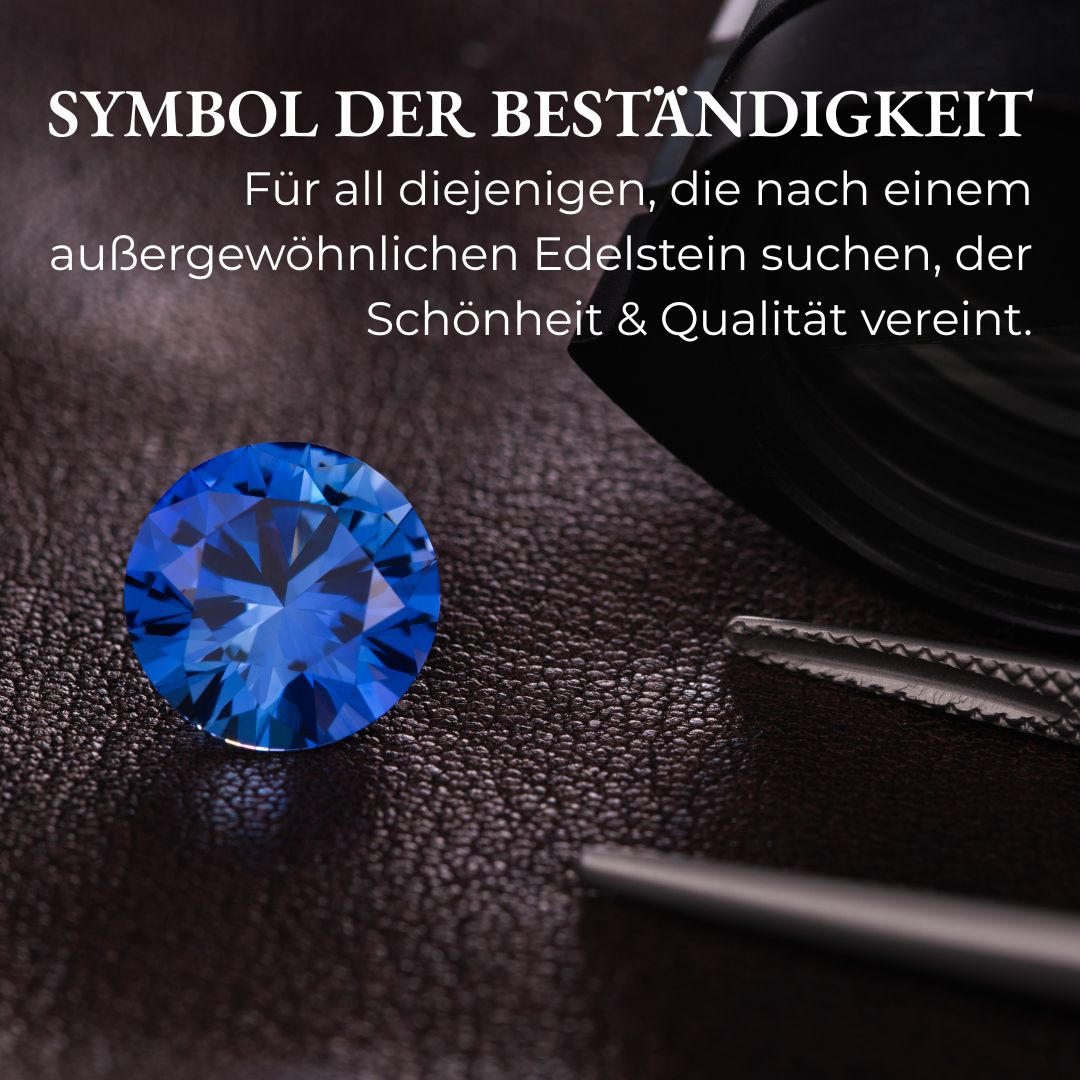 Blauer Montana Saphir Verlobungsring