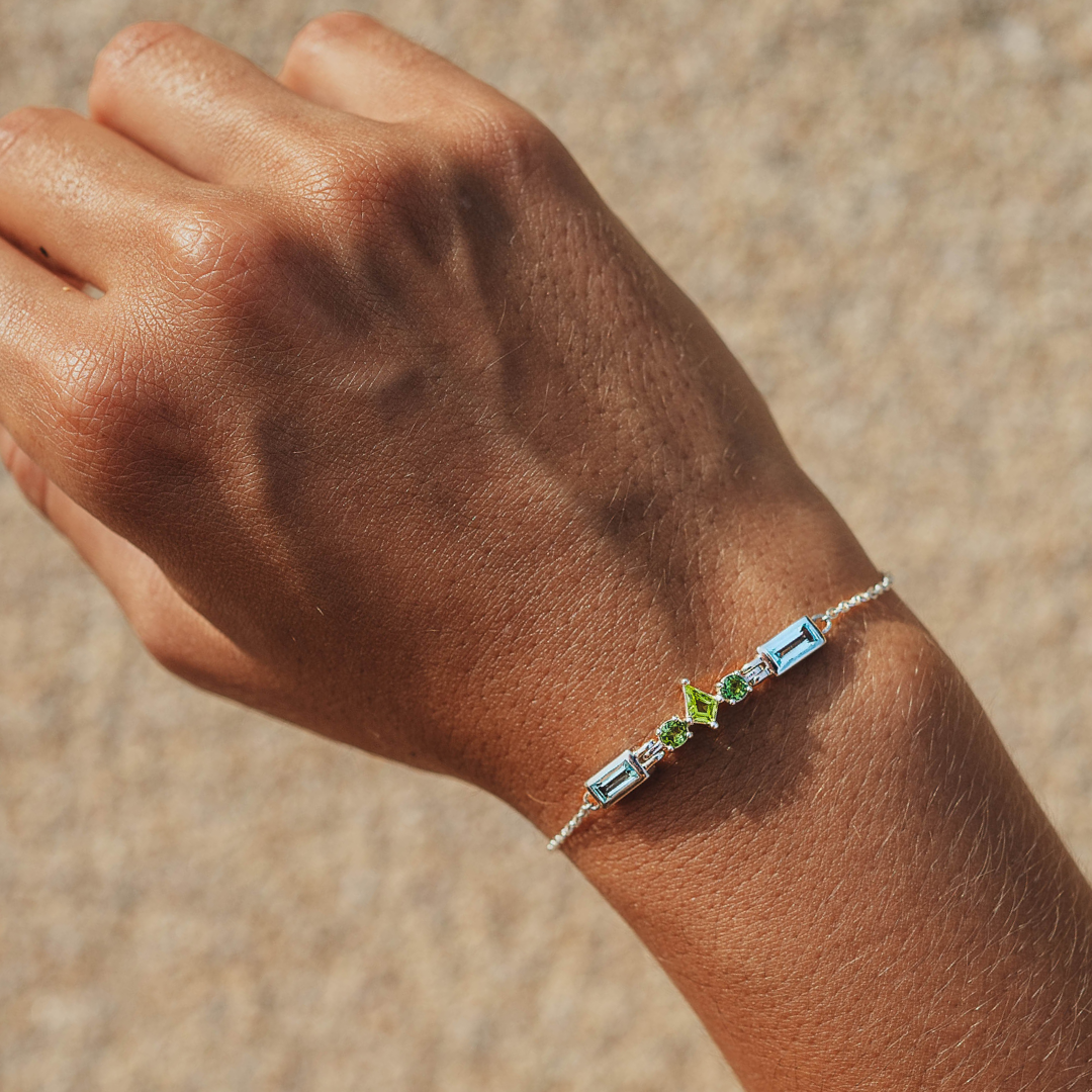 Damen Schmuck Armband blau gruen