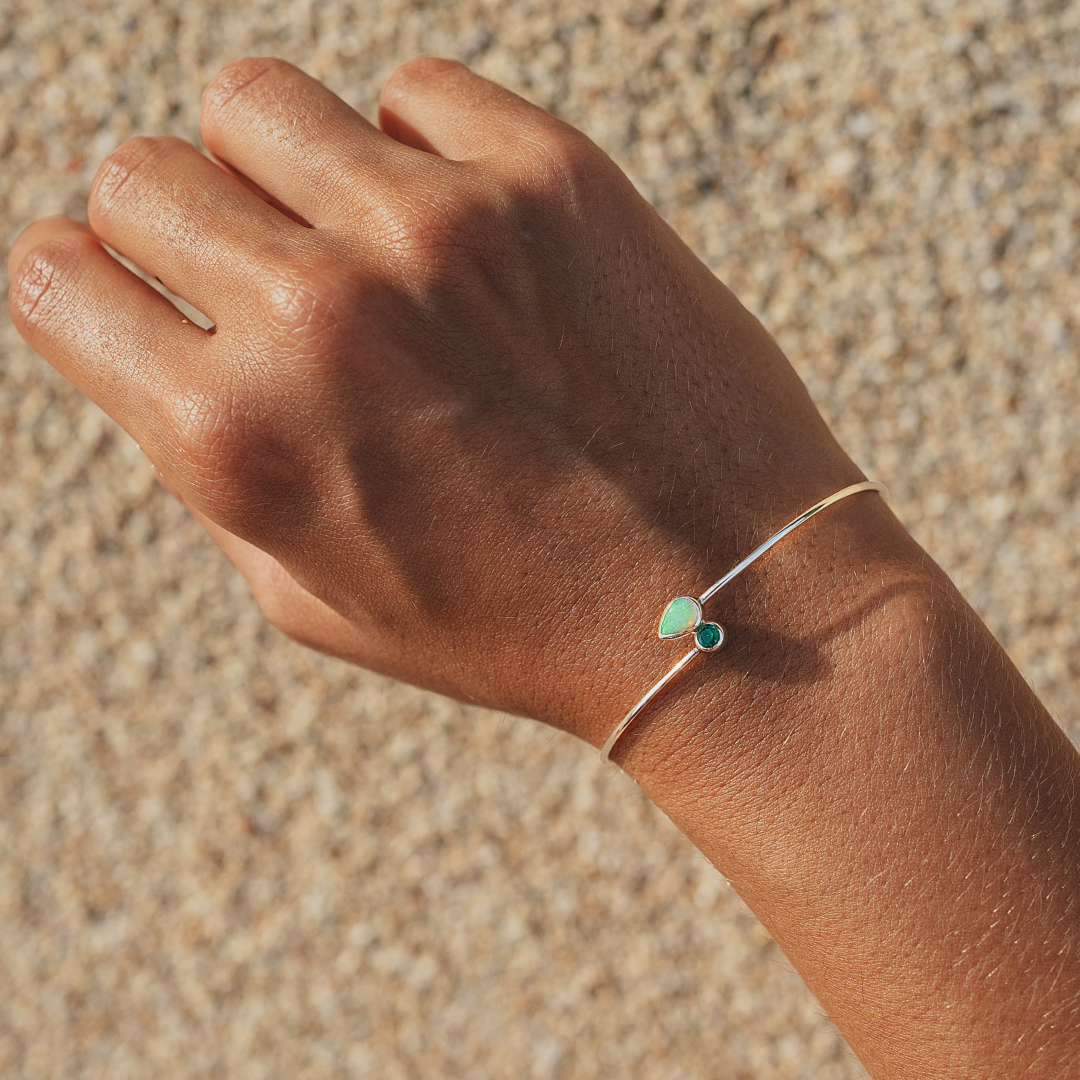 Damen Schmuck Armreif Opal