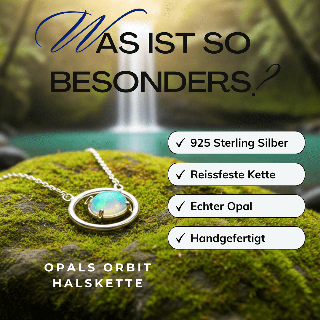 Echter Opal Halskette Silber Frau Geschenk