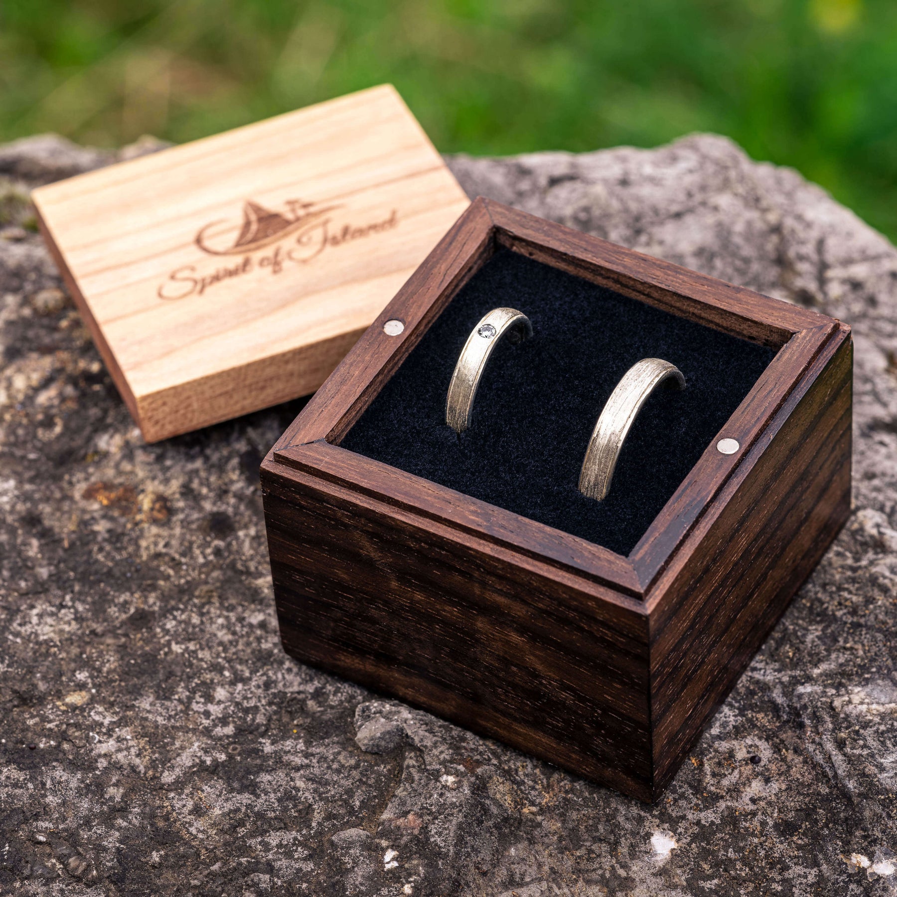 Eheringe 925 Silber in Holzbox