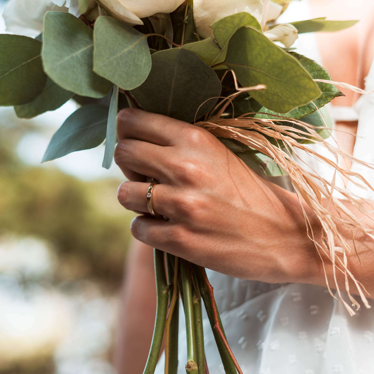 Eheringe Gold Blume strauss Hochzeit