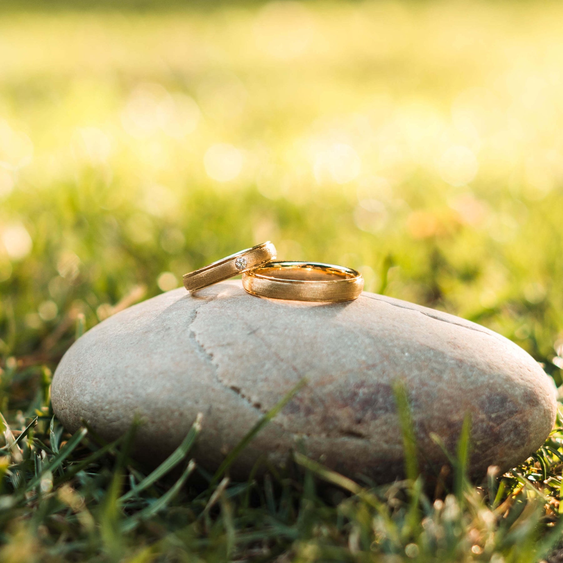 Eheringe Gold mit Diamant
