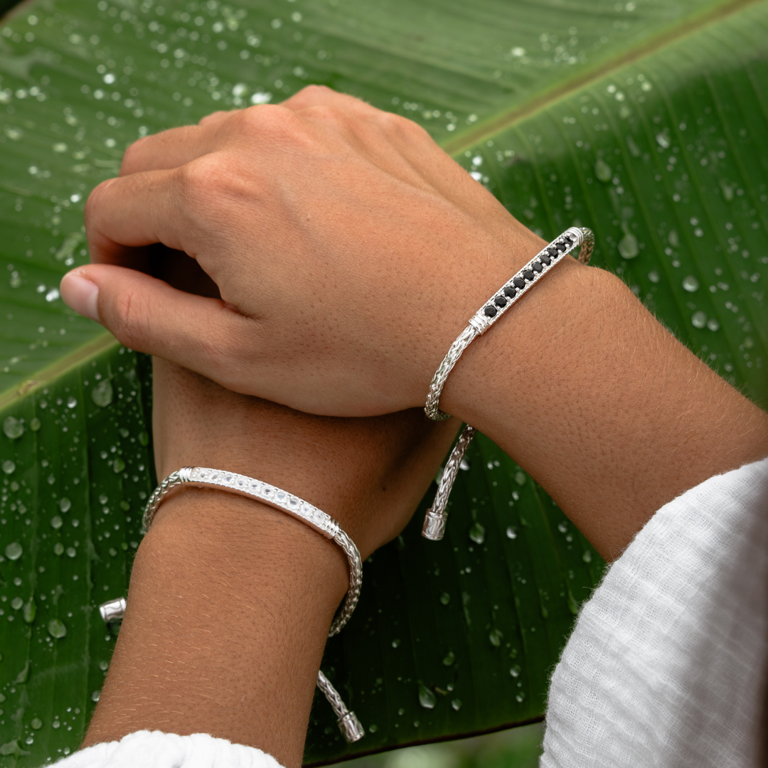 Mondstein & Onyx Armband Set