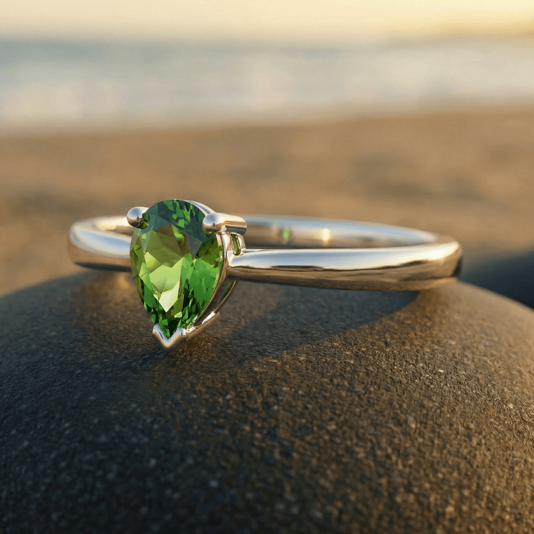 GruenerSaphirRingSilber