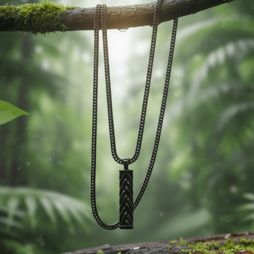 Herren Halskette in Schwarz