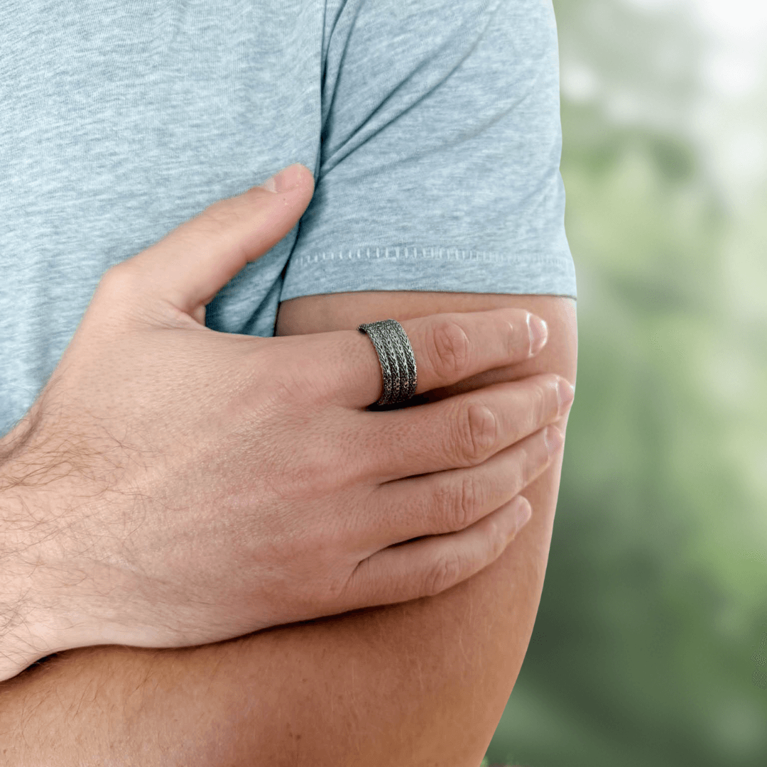 Herrenring Schwarzes Rhodium