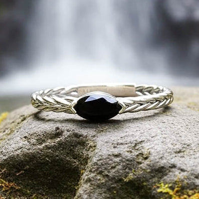 Onyx Ring Schwarz Damen