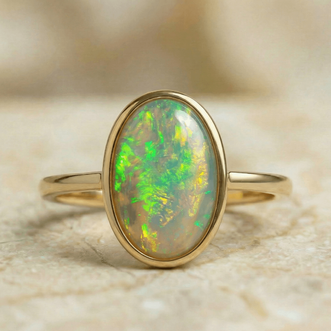 Opal Ring Gold Frau