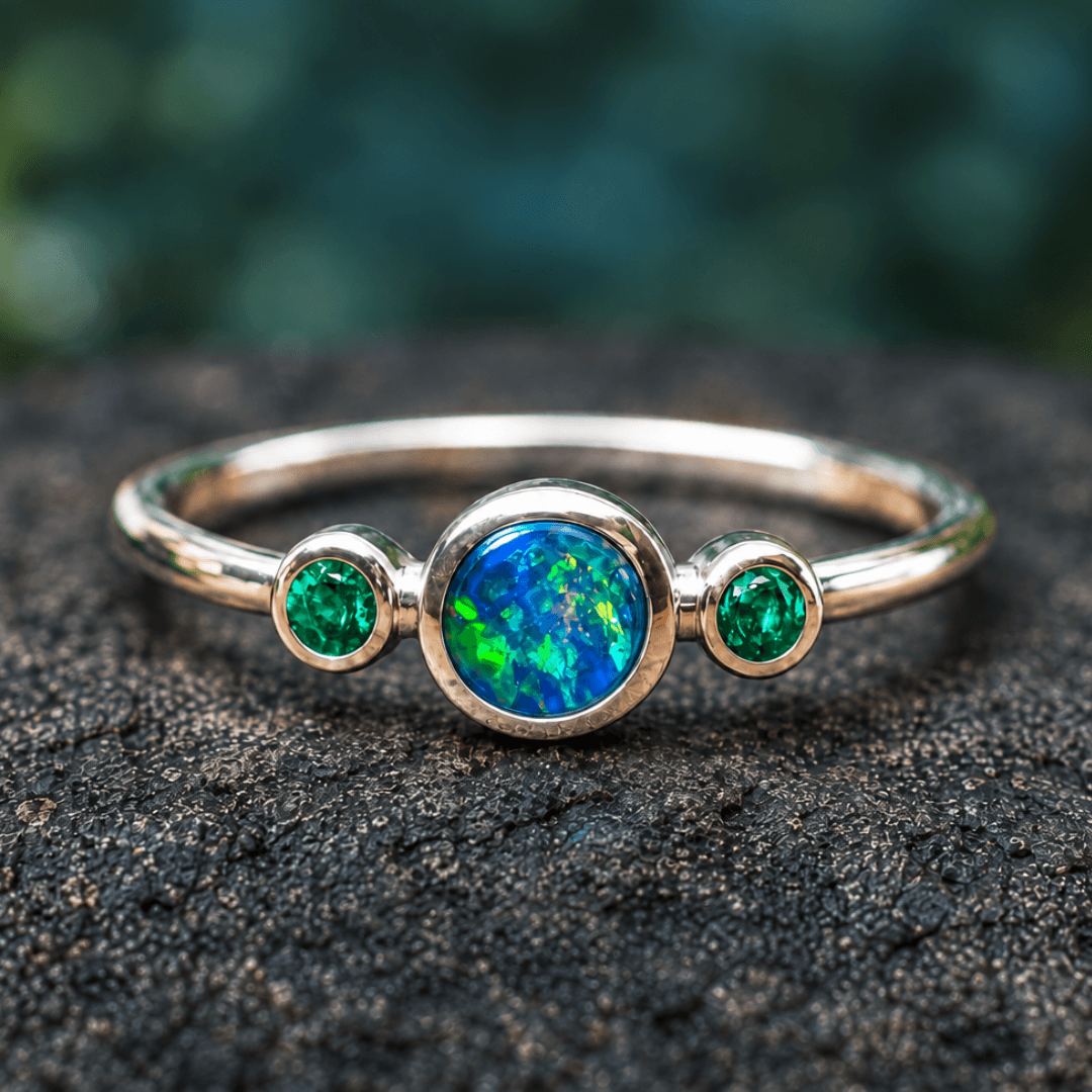 Opal Ring in Sterling Silber