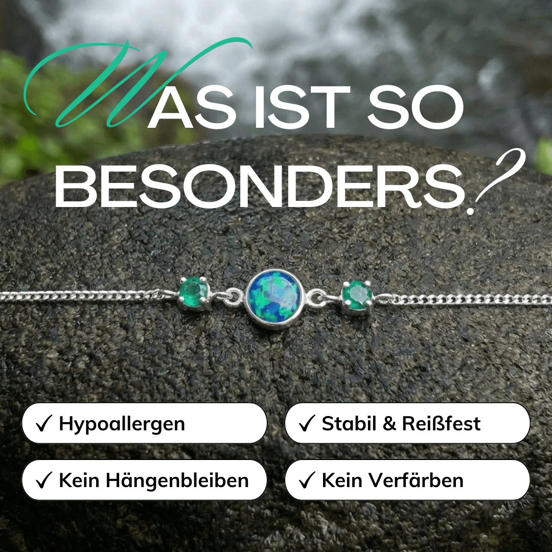 Opal Smaragd Armband Silber