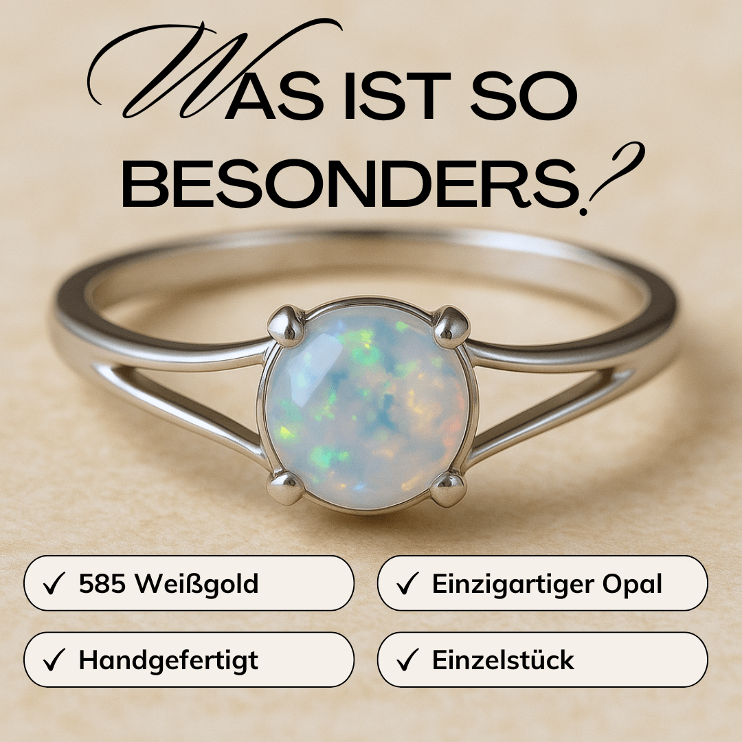 Opal Ring 14k Weißgold