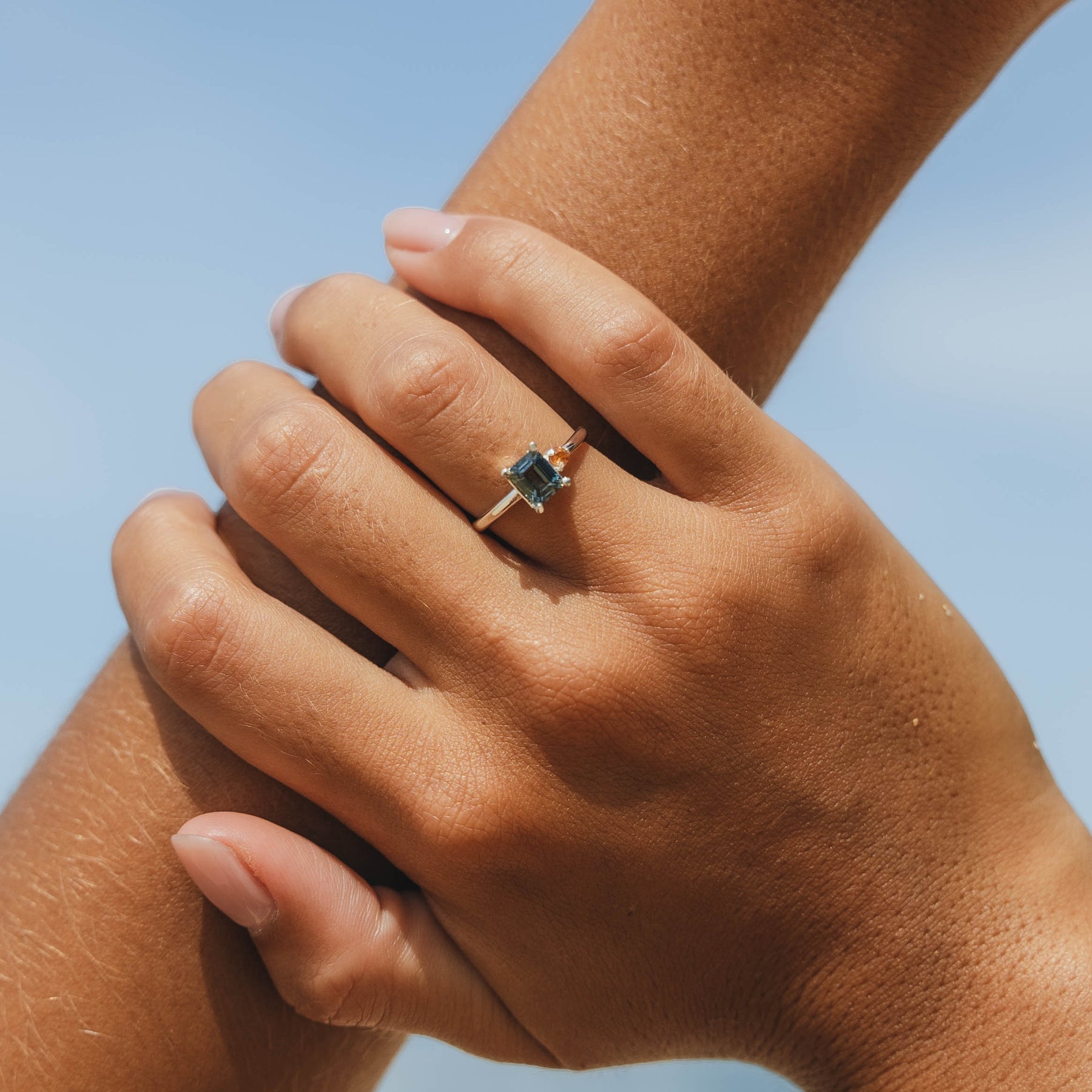 Ring Anthrazit Spinell Saphir