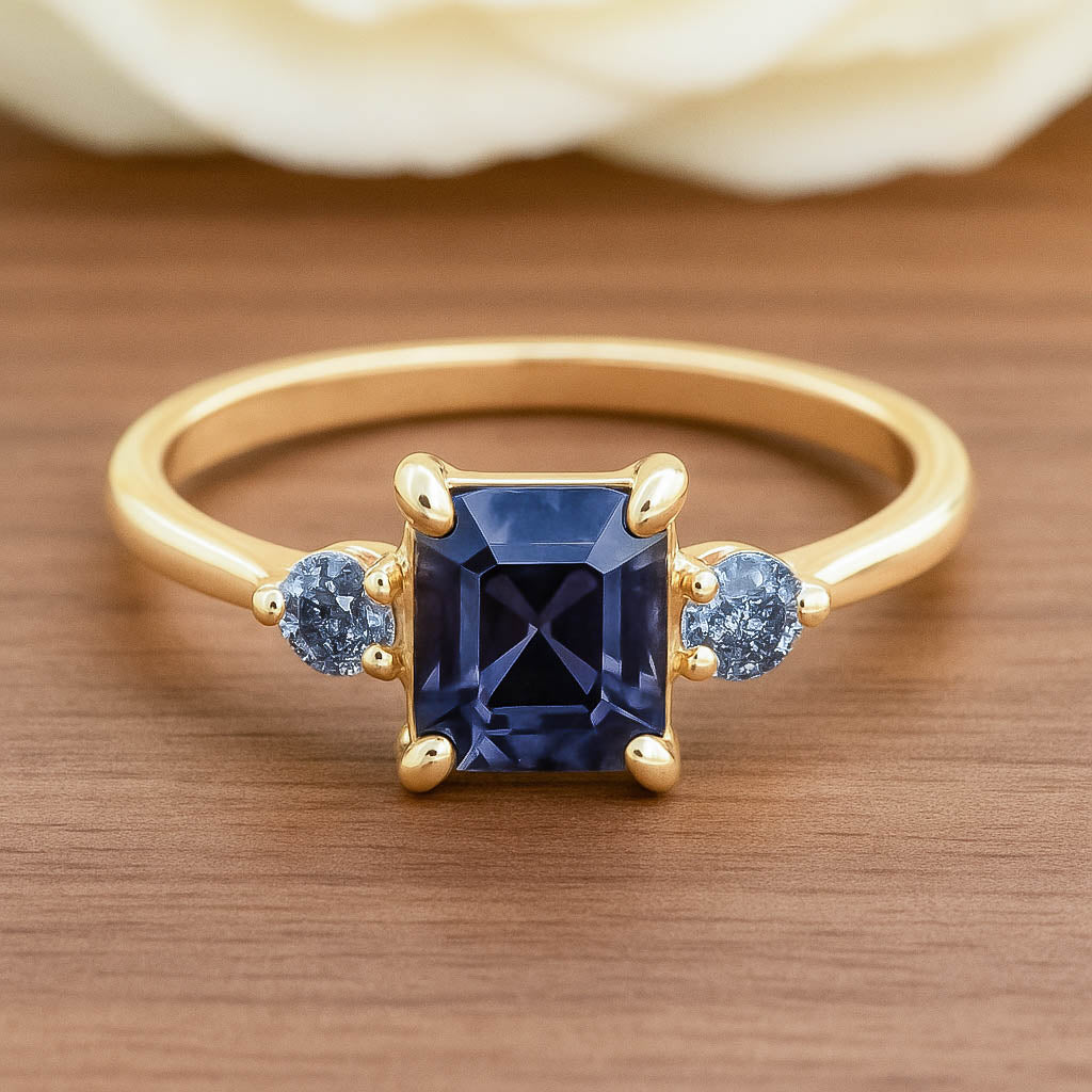 Ring Gold Spinell Anthrazit