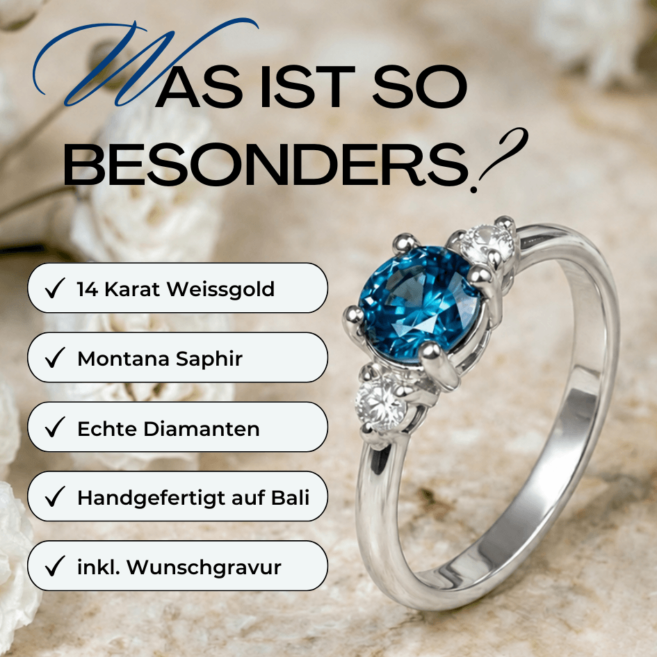 Saphir Diamant Ring Weißgold