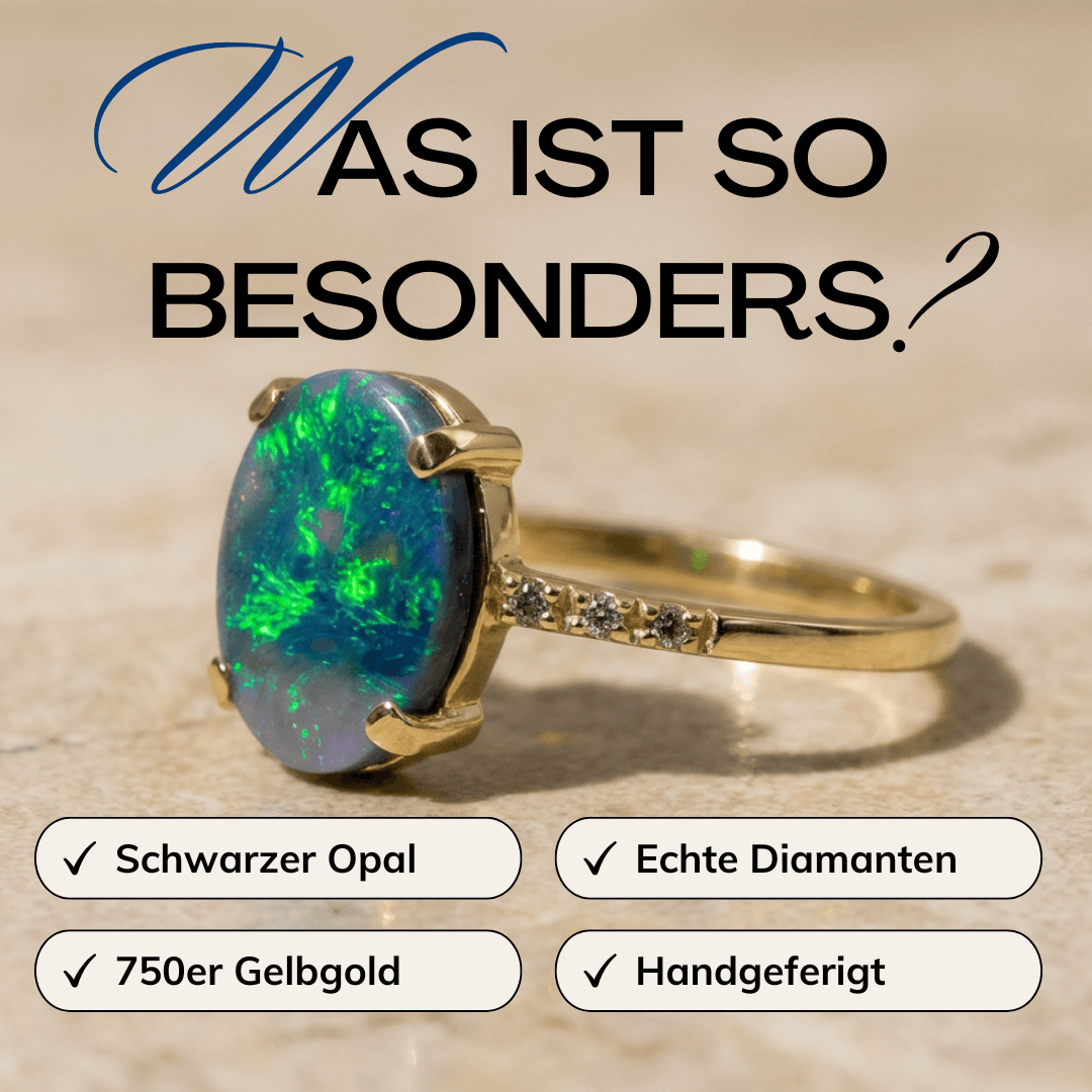 Schwarzer Opal Ring Besonderheiten