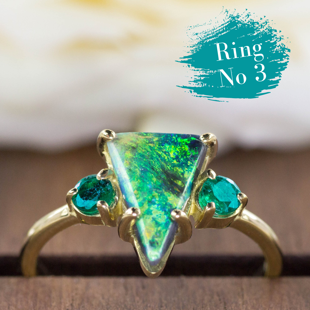 Schwarzer Opal Ring Gold