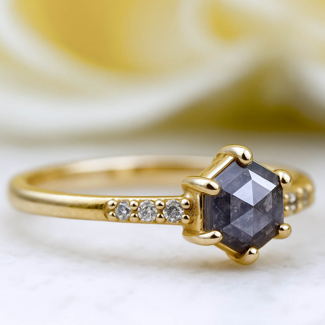 Slaz & Pfeffer Diamant Ring Hexagon