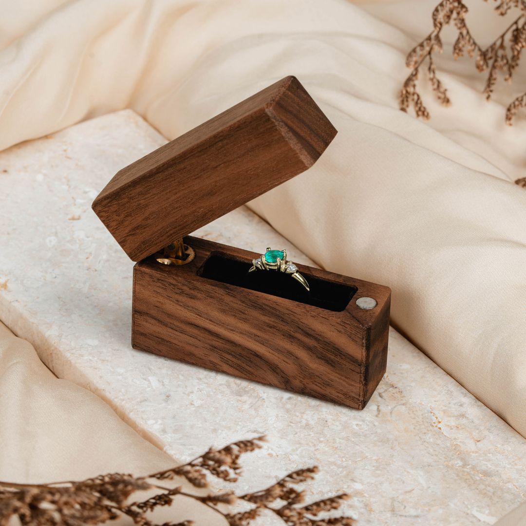Smaragd Verlobungsring 750 Gold