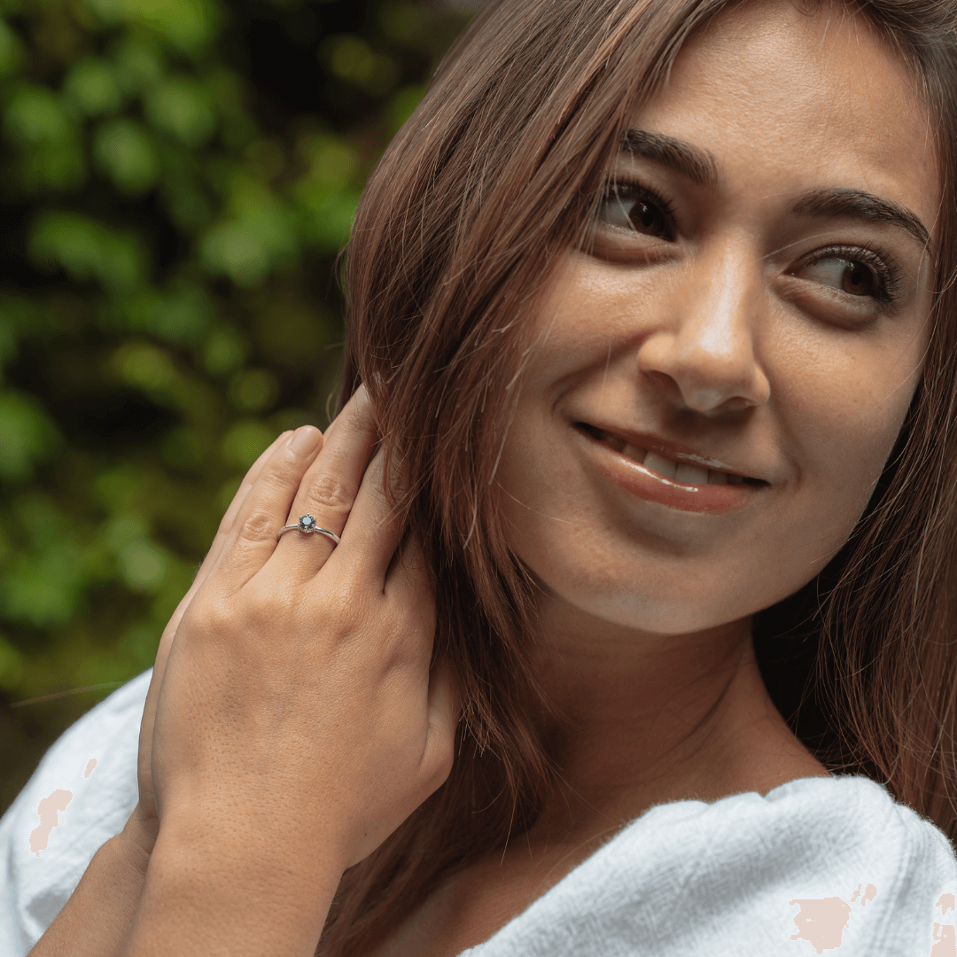 Smaragd Guenstiger Verlobungsring Silber