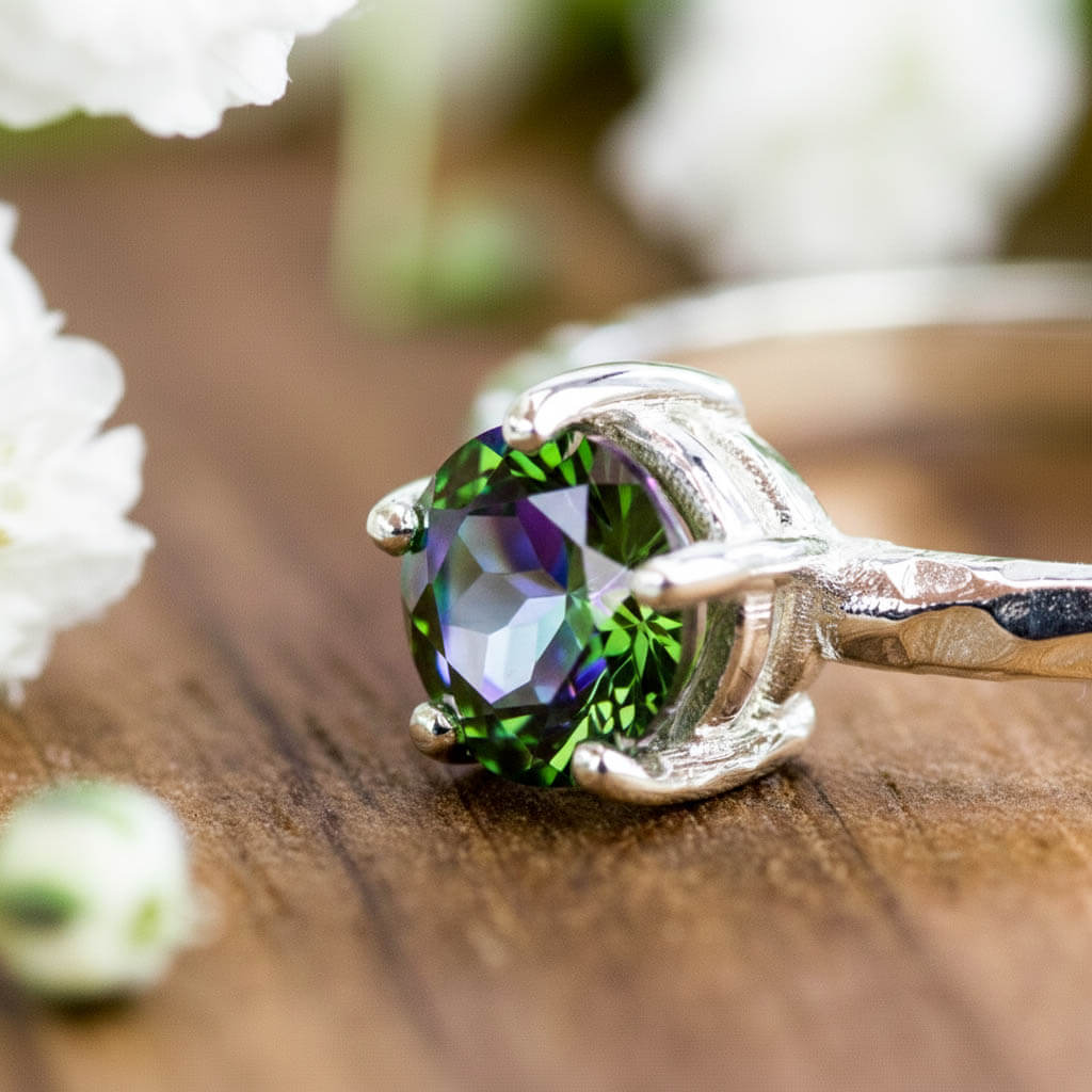 Solitär Ring Mystischer Topas