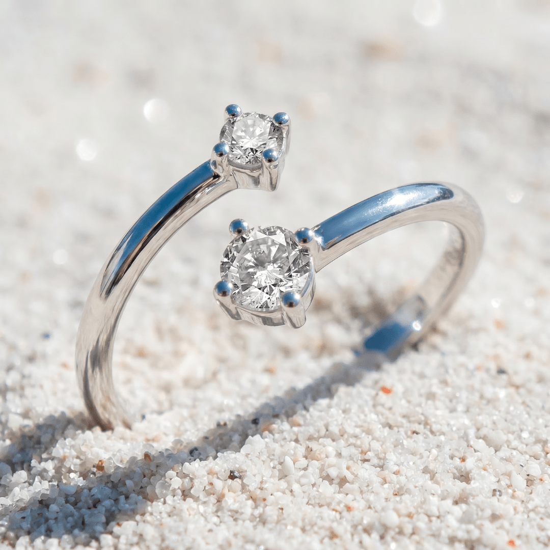Steckring mit Diamanten