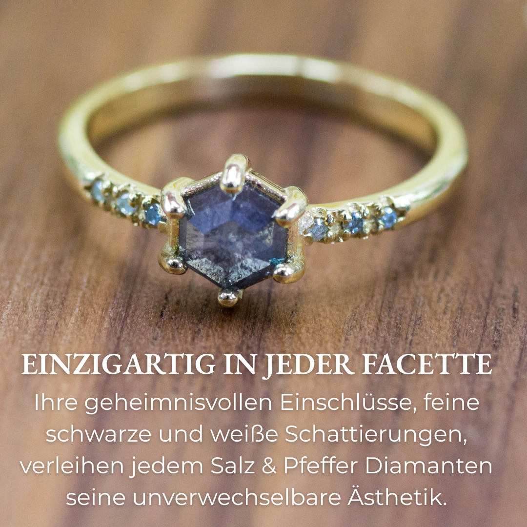 Verlobungsring schwarzer Diamant