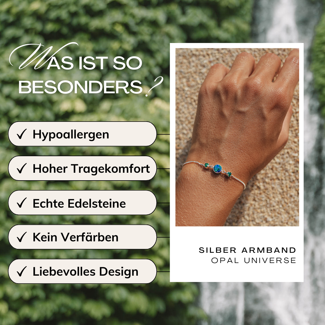 Vorteile Silber Armband Opal Smaragde