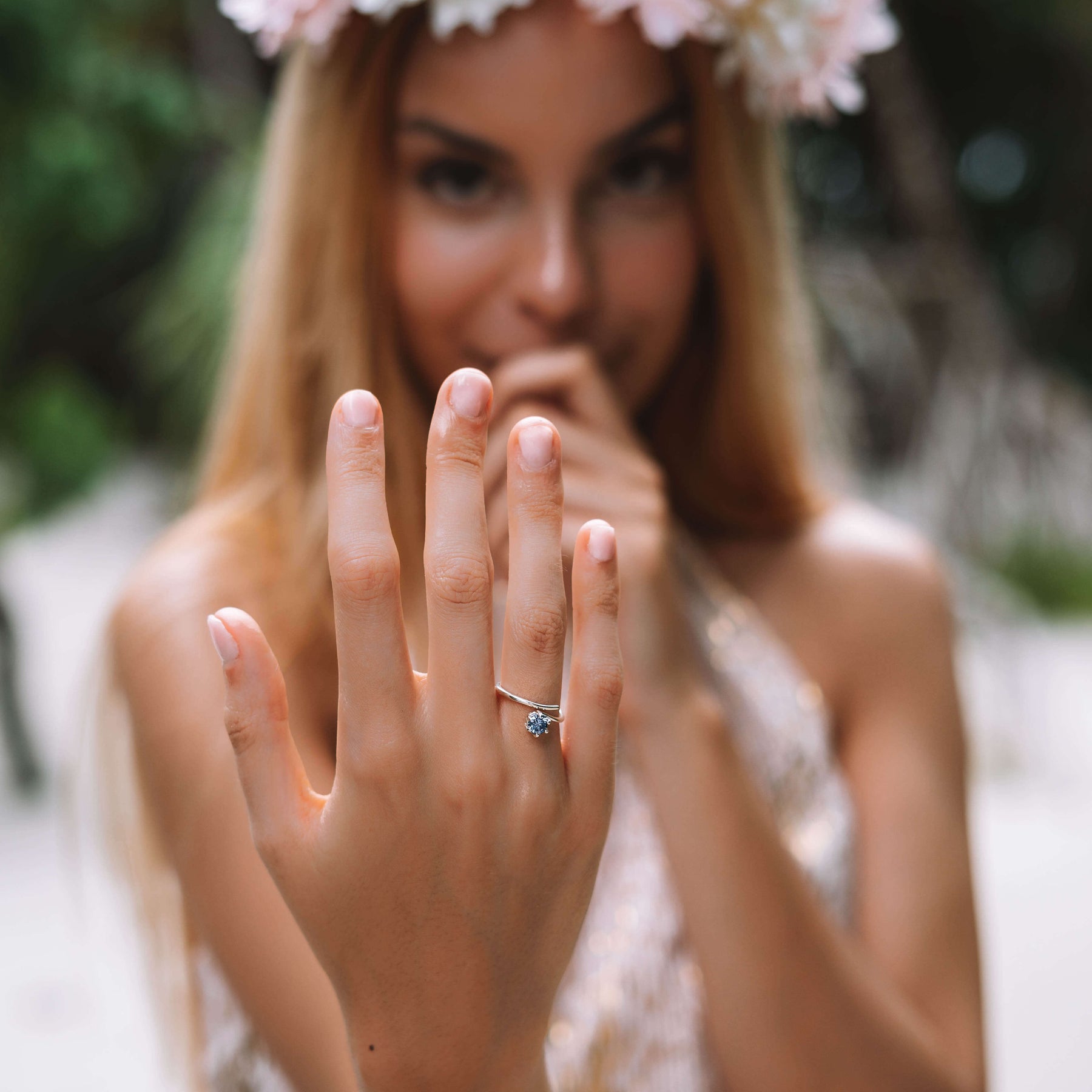 Verlobungsring Salz und Pfeffer Diamant Dame