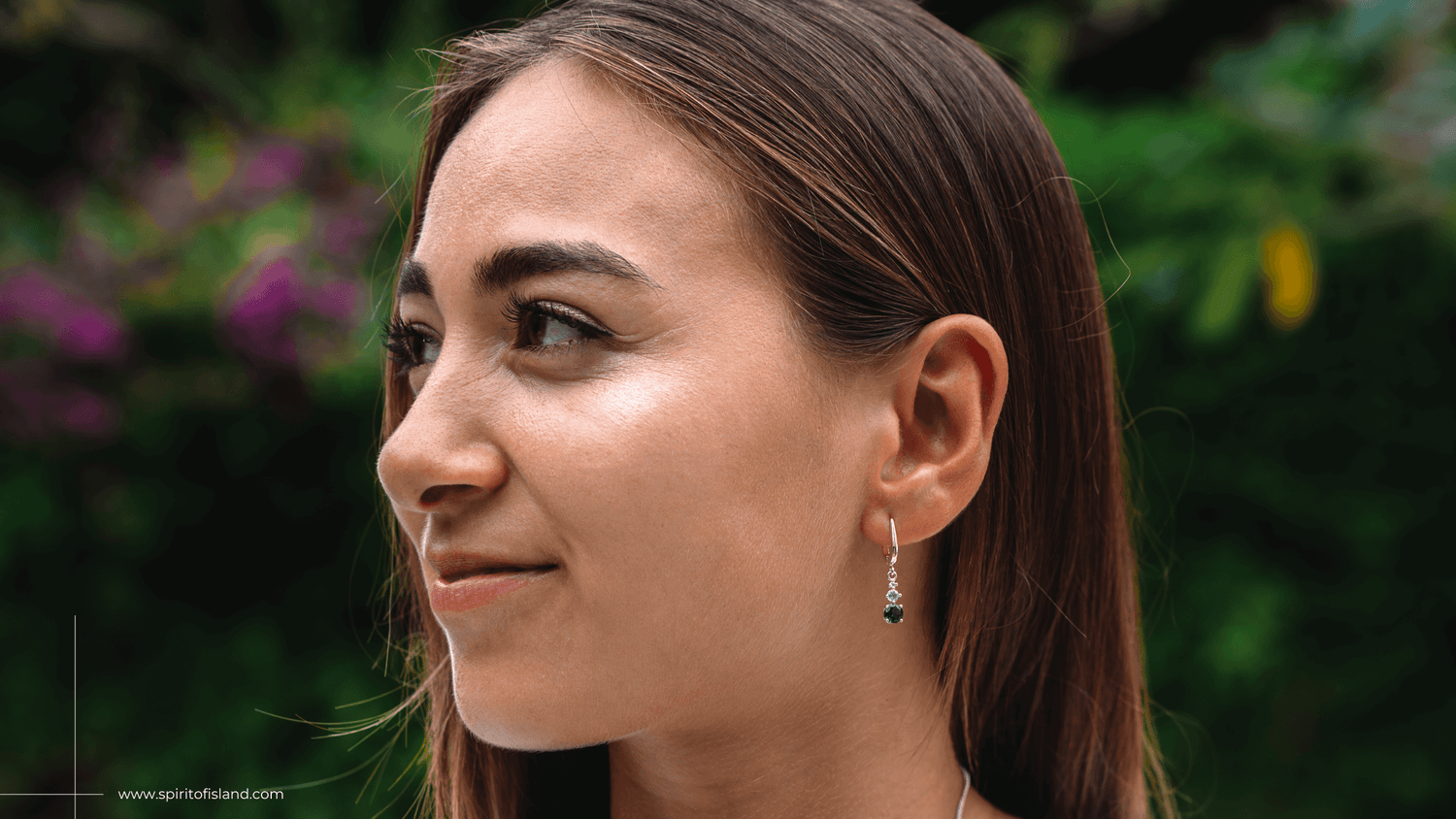 Silber Ohrringe blauer Topas als Geschenk