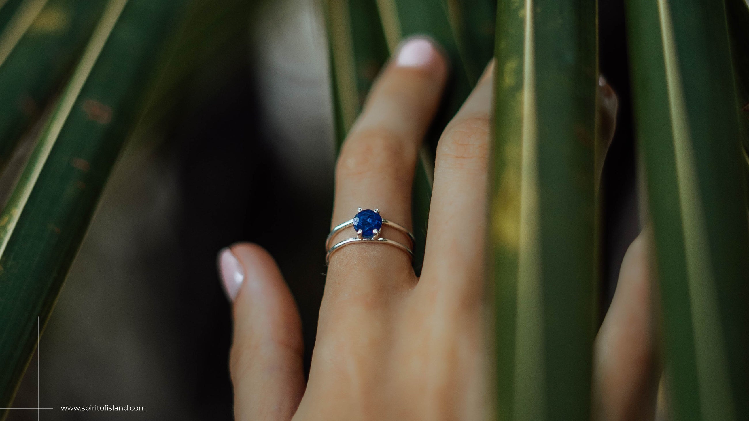 Blauer Saphir Ring Silber