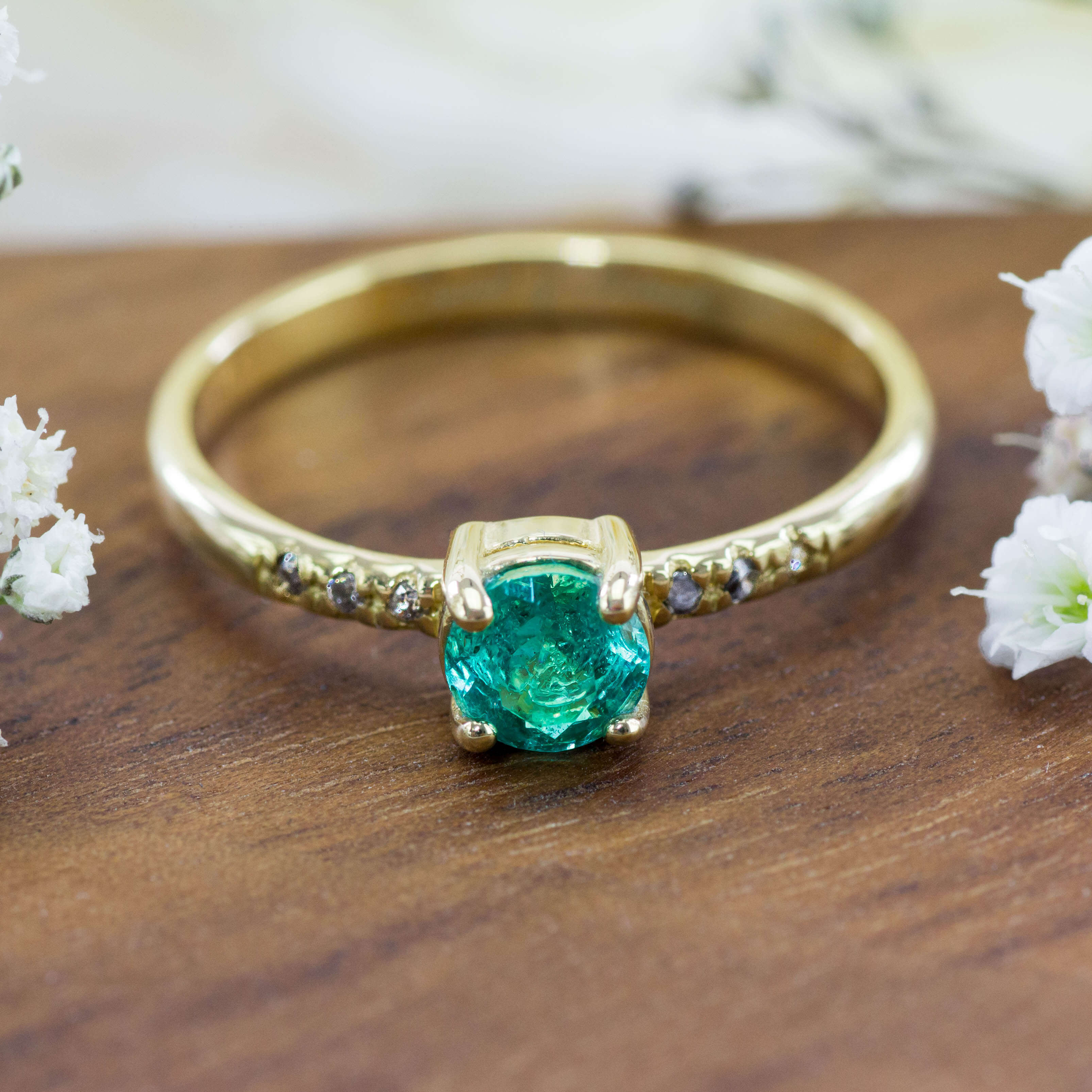750 Gold Ring Smaragd