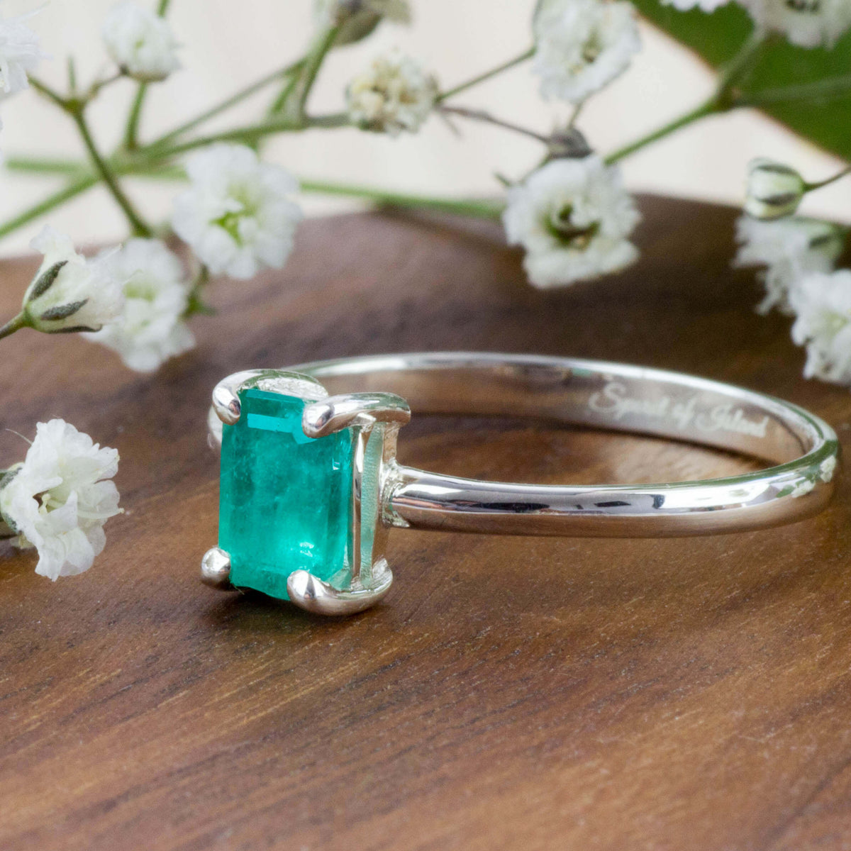925 Silber Ring Smaragd