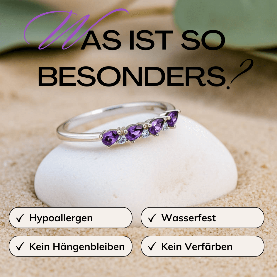 Amethyst Diamanten Ring Silber