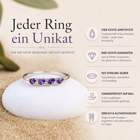 Amethyst Ring in Sterling Silber