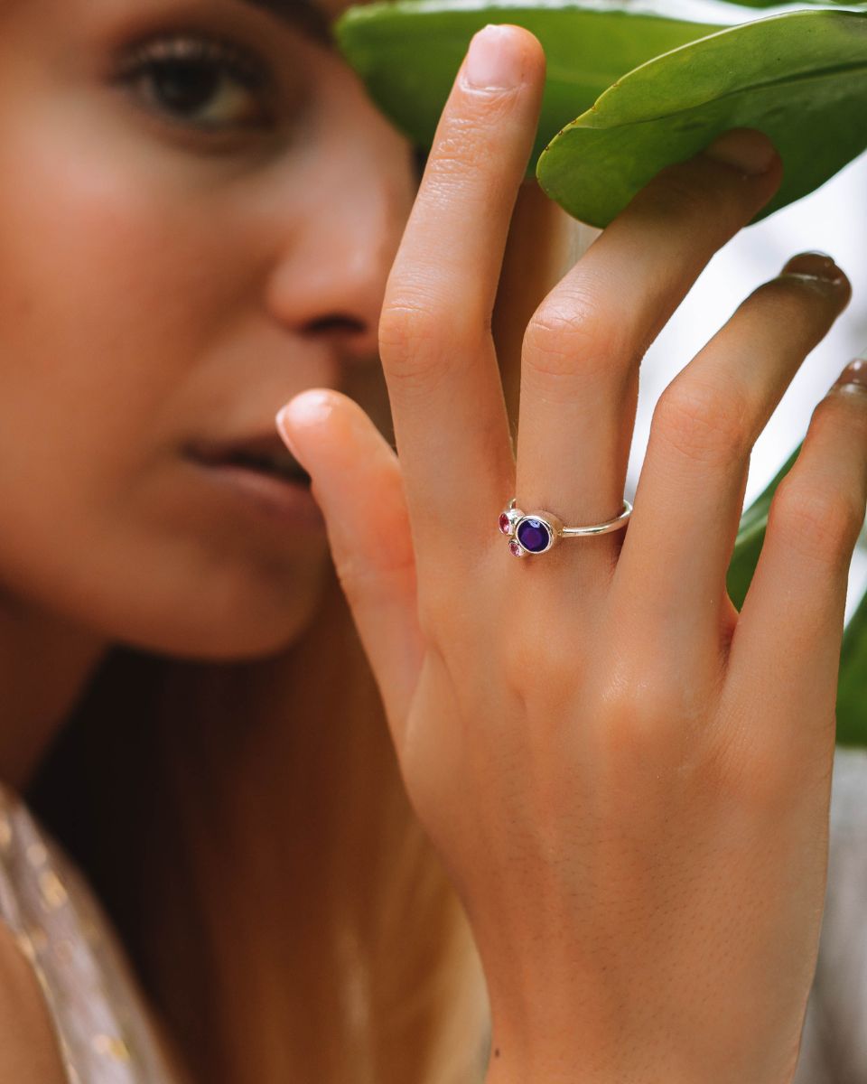 Amethyst Spinell Silber Ring