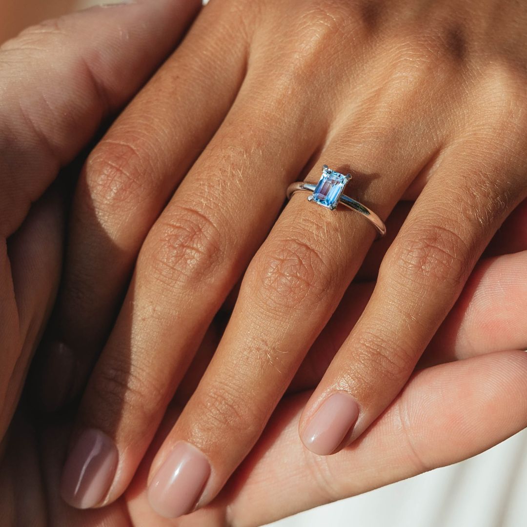 Aquamarin Ring Silber