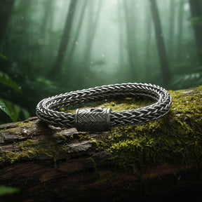 Armband Mann Schwarzes Rhodium