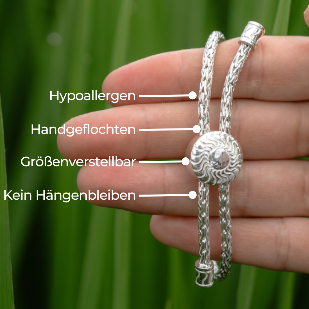 Armband Bali Silber Geflochten