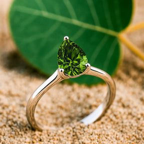 Australischer Gruener Saphir Verlobungsring
