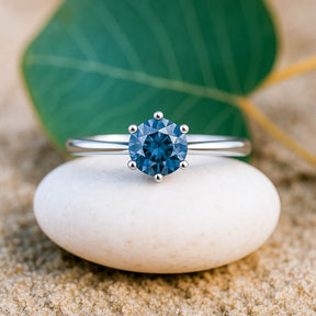 Blauer Saphir Solitär Ring