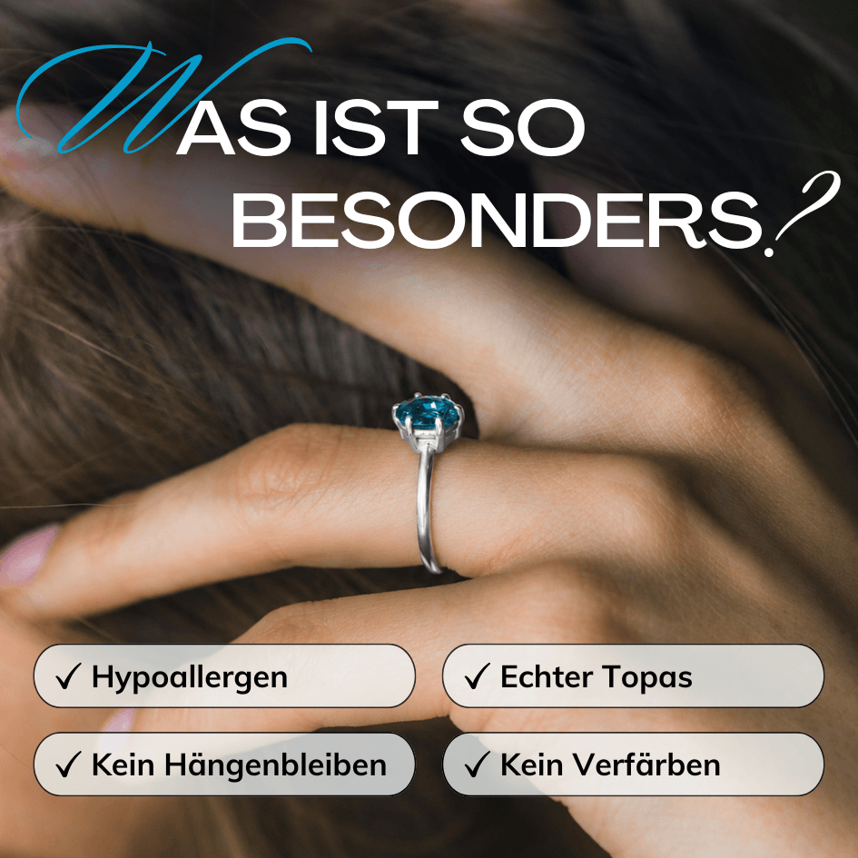 Blauer Topas Ring Silber