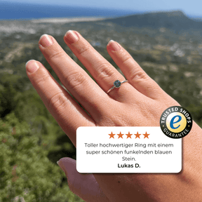 Blauer Zirkon Ring Verlobung Bewertung
