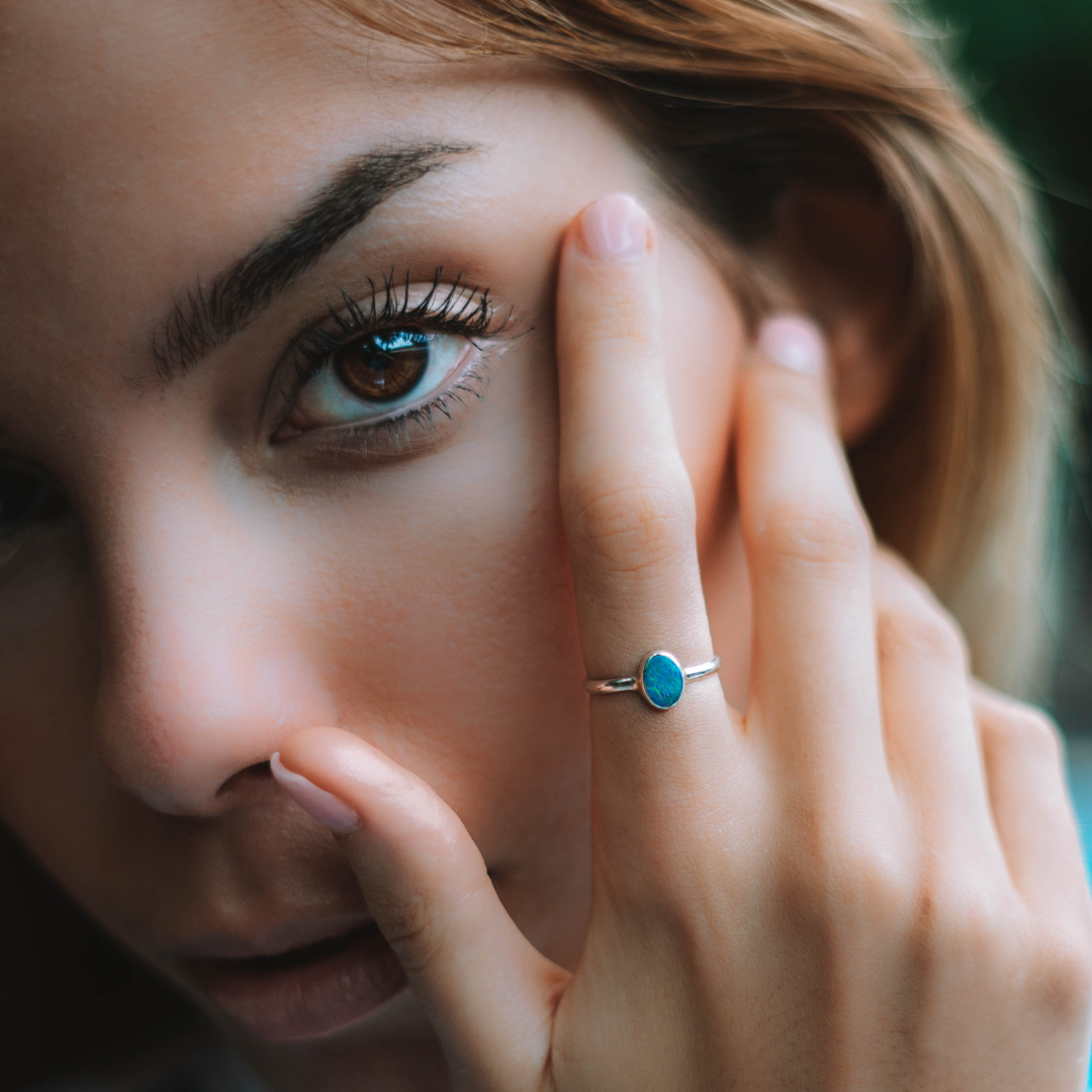 Damen Schmuck Ring Opal