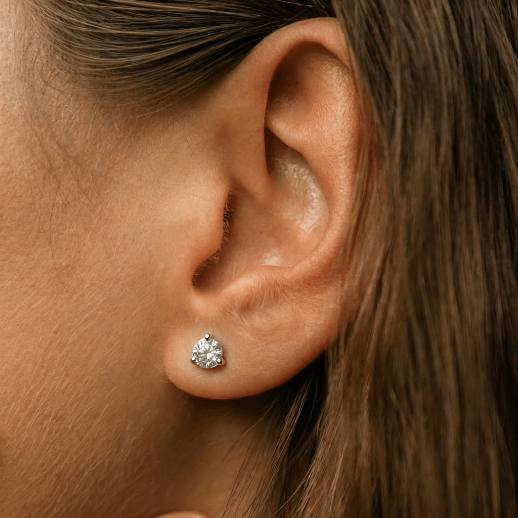 Diamanten Ohrstecker Silber Damen