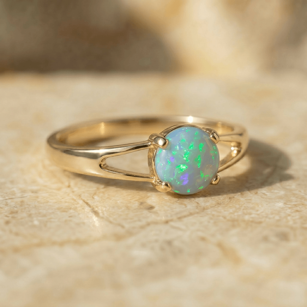 Dunkler Opal Ring Gold