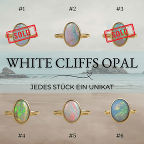 Echter Australischer Opal in Gold Ring